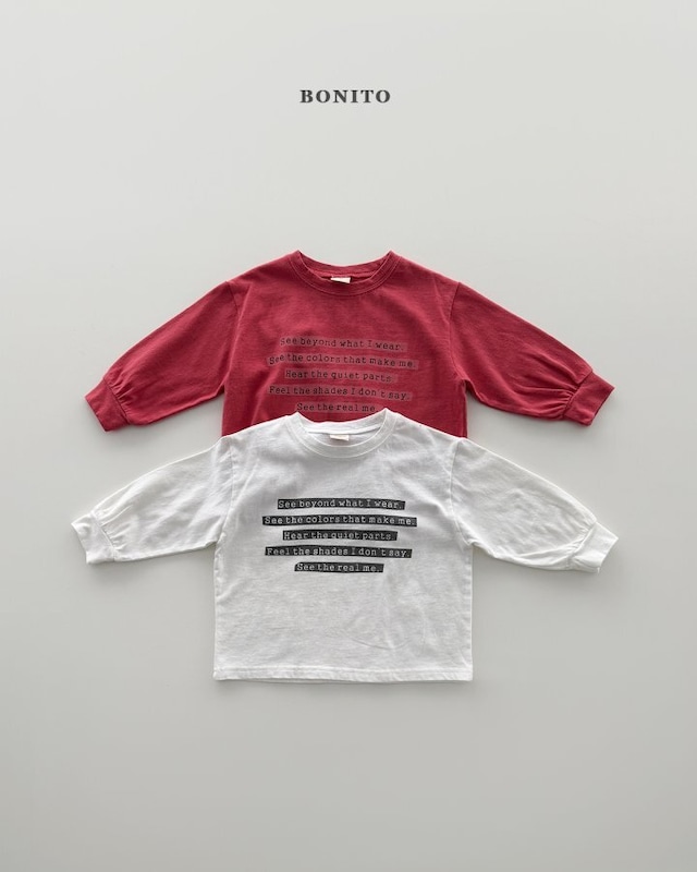 【取寄】bonito|lettering rib tee|レタリングリブT|12M-JM|kids&jr|26 spring