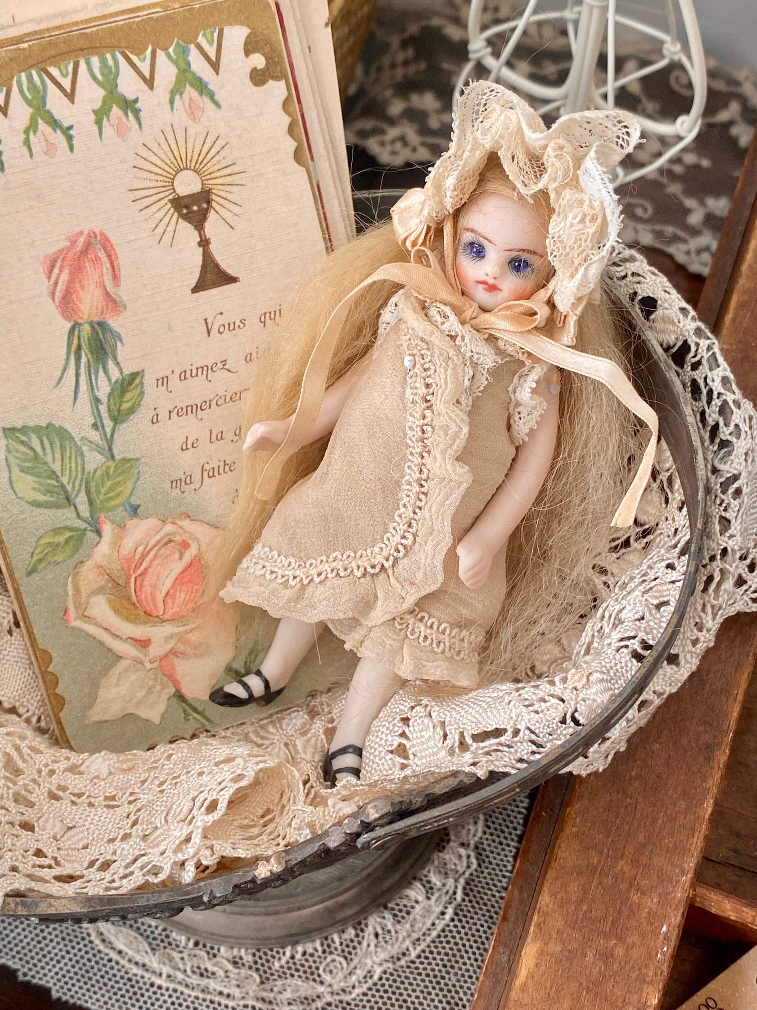 完成ドール】フレンチミニョネット/ オールビスク/ 10.5cm