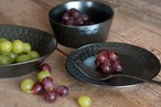 プレス・ド・フラワー  16.5cmプレート ブラック[日本製/美濃焼/洋食器]