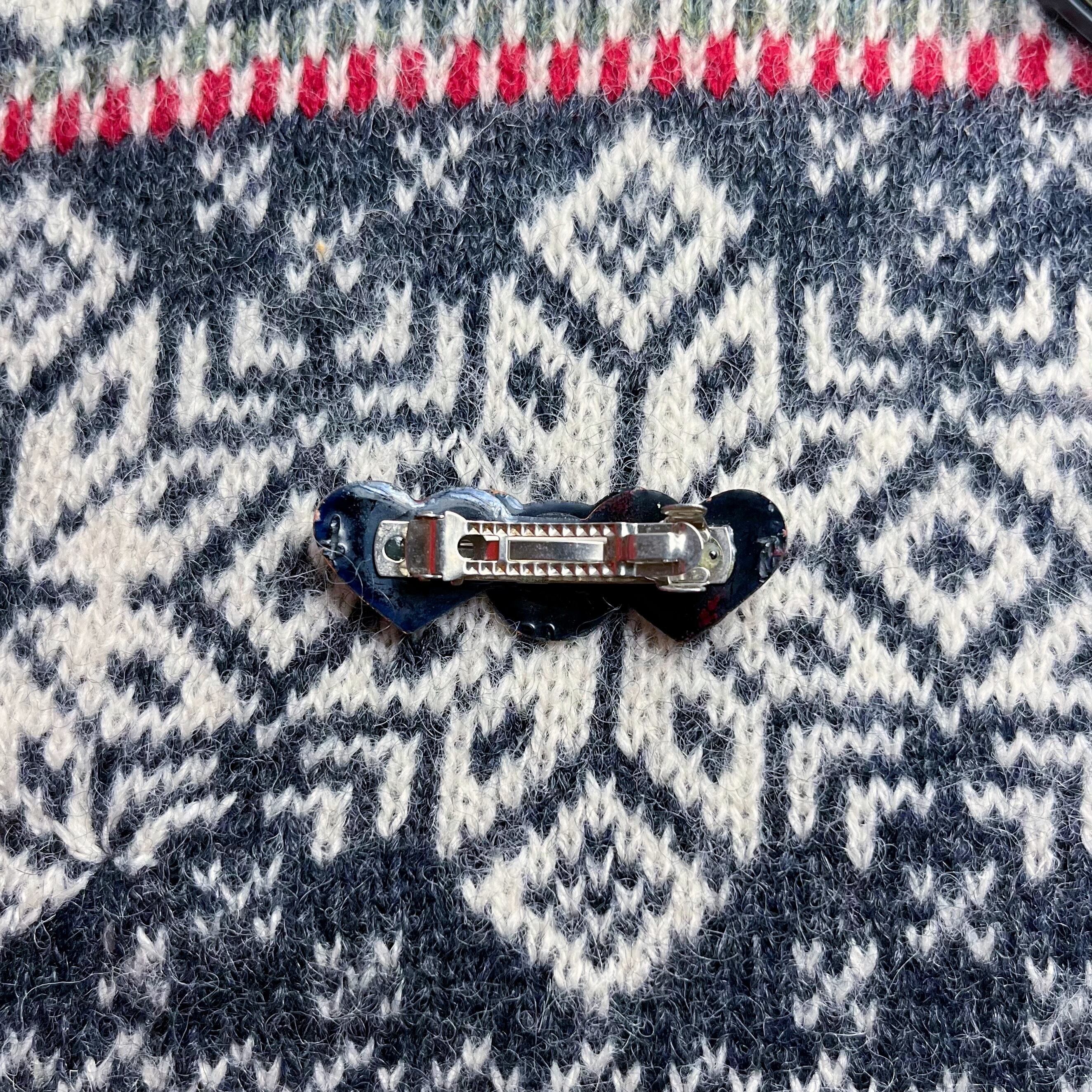 heart bear mini barrette