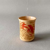 【ぐい呑】金魚 -生成り Large sake cup