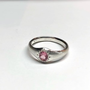 【2OMSV】『One off』 Pink tourmaline oval facet cut ring
