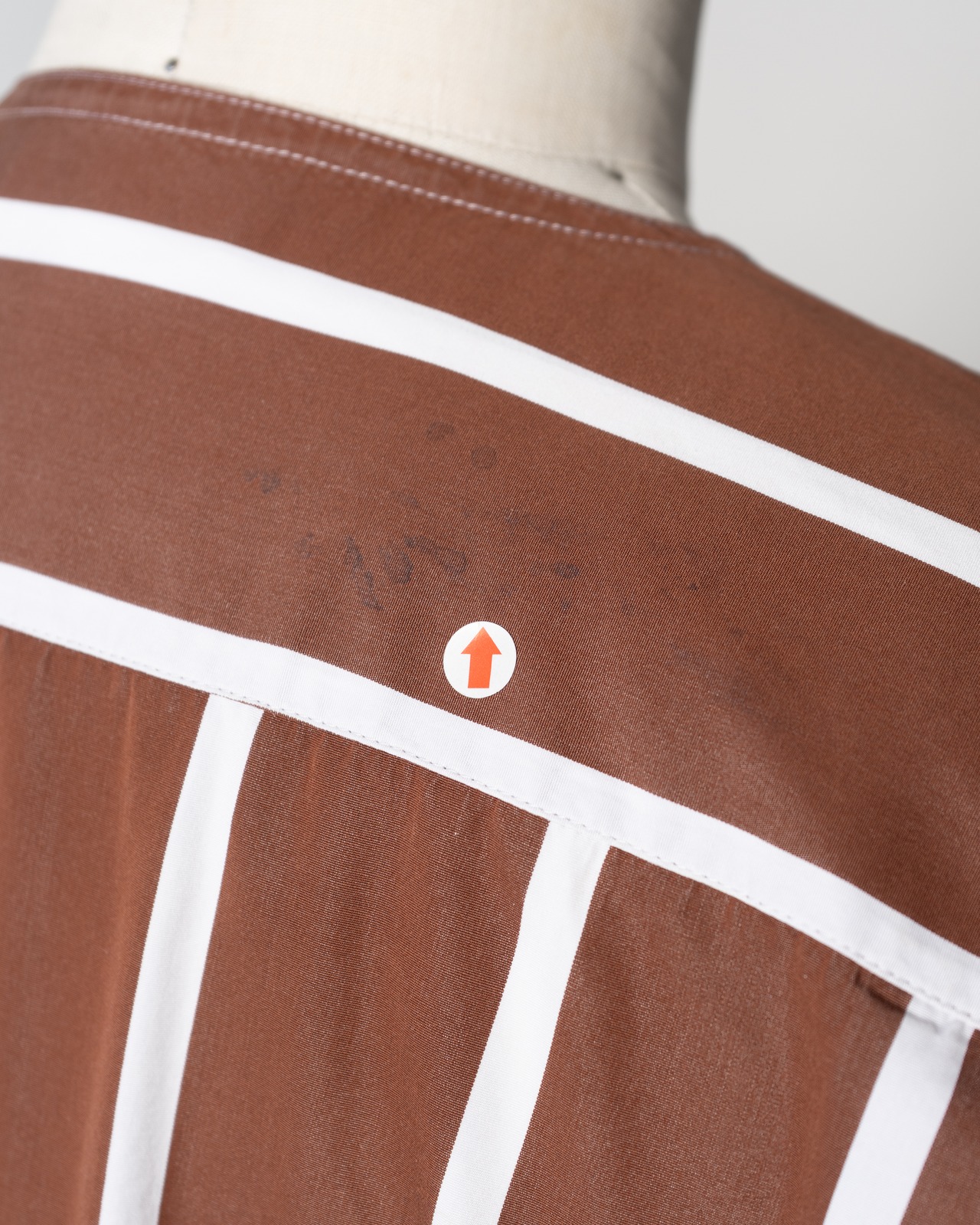 〈CÉLINE by phoebe philo〉Collarless stripe shirt