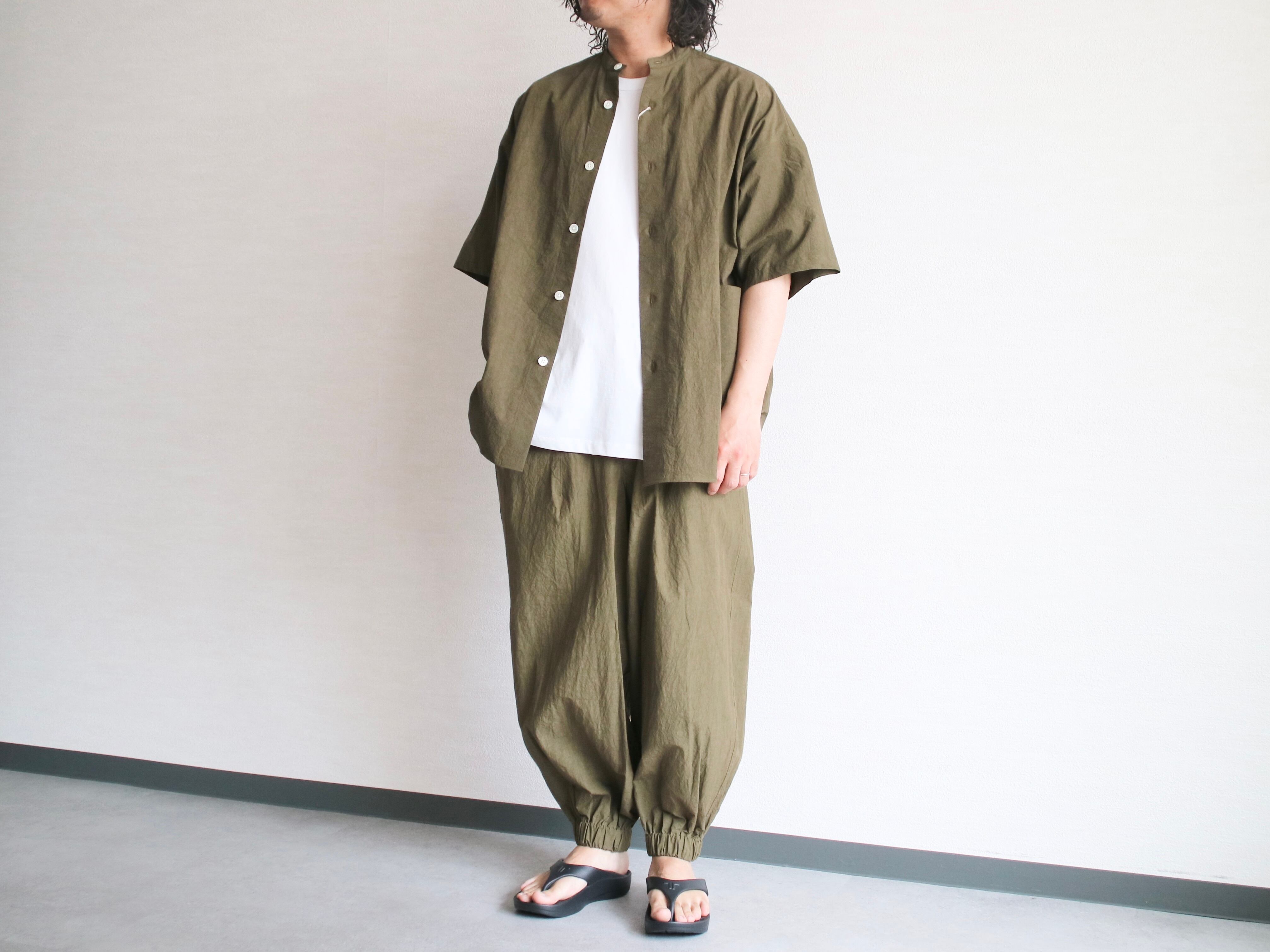 HAVERSACK ハバーサック】COTTON LINEN TYPEWRITER WIDE EASY PANTS 