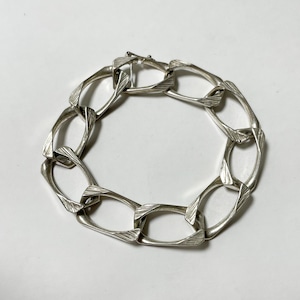 Vintage Austrian Hallmarked 835 Silver Modernist Link Bracelet From Hungary