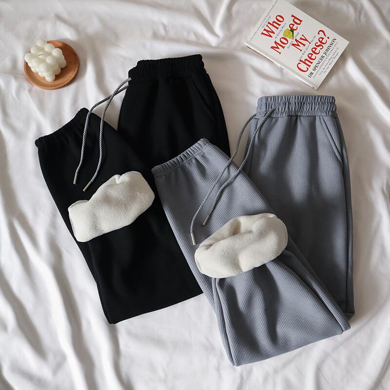 パンツ ハイウェストウェストベルベット コットン ウィンター 冬物 1号婦人43252196912