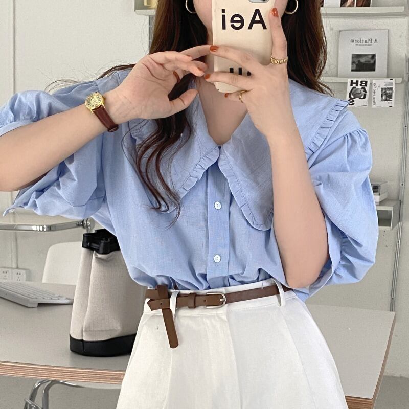 カラーシャツ トップス レディース ハンチェンe370278716