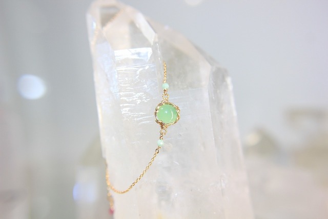 クリソプレーズ✨チェーンブレスレット