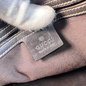GUCCI グッチ GGスプリーム   ボストンバッグ ブラウン A-12147
