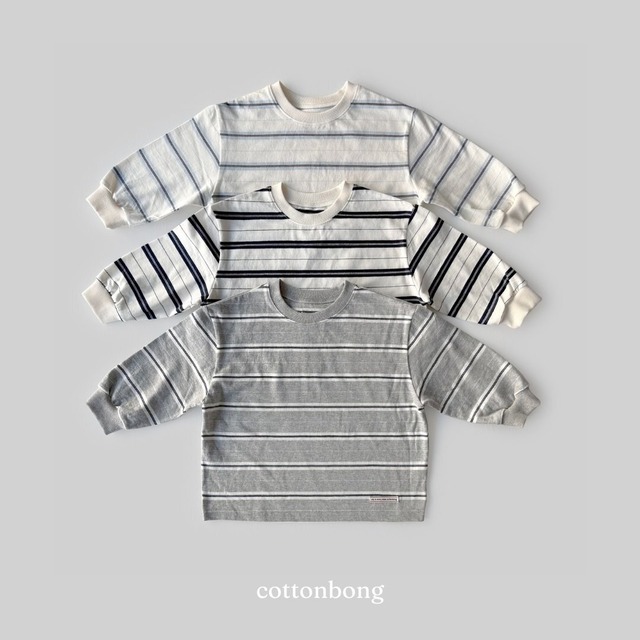 《予約》送料無料【cottonbong】adult ) Windy Stripe T-shirt