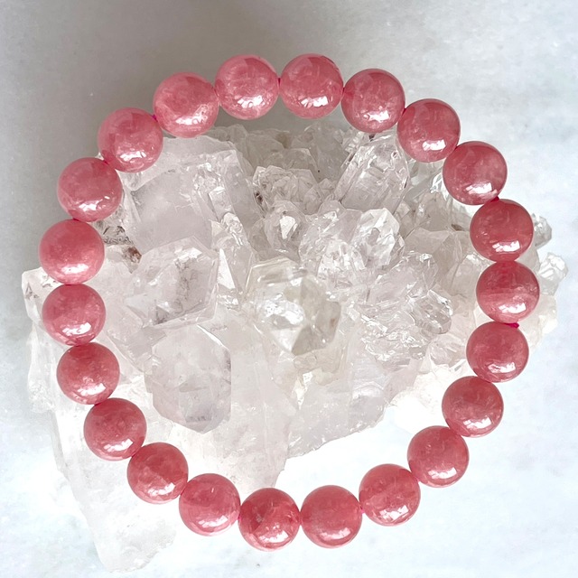 【ノートルダム大聖堂でアチューメント】【超美石】インカローズ　8ｍｍ　ブレスレット　8223