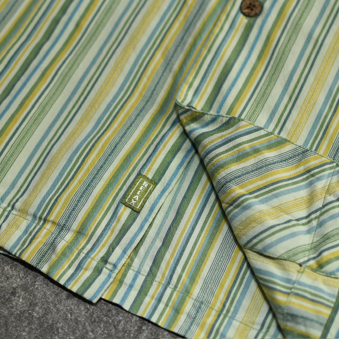 tommy bahama multi stripe silk open collar shirt