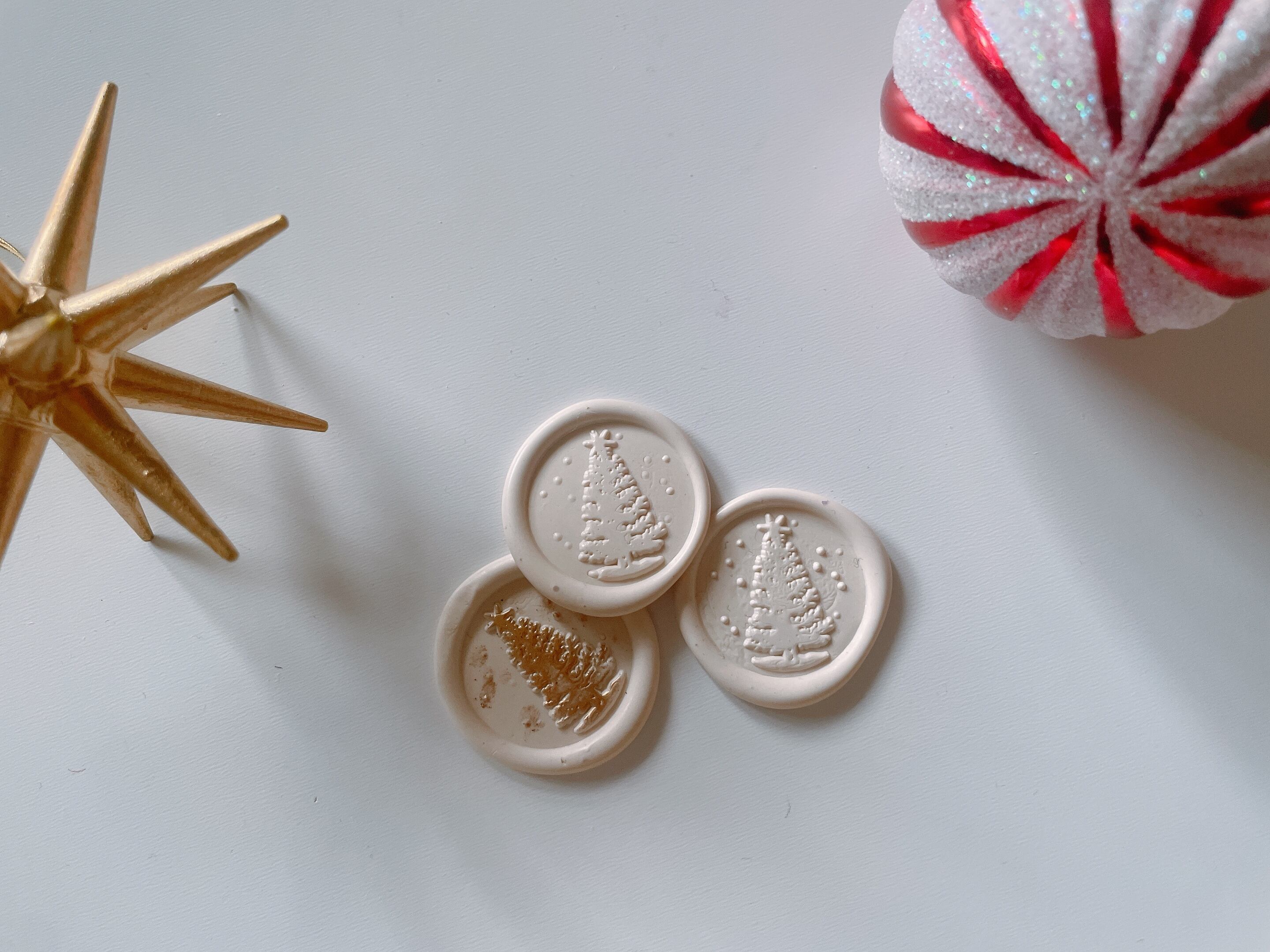 【冬季限定】Wax Stamp -Tree with snow／スタンプヘッド