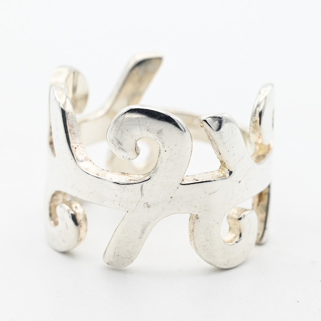 Swirl Vine Design Wide Ring #15.5 / Denmark