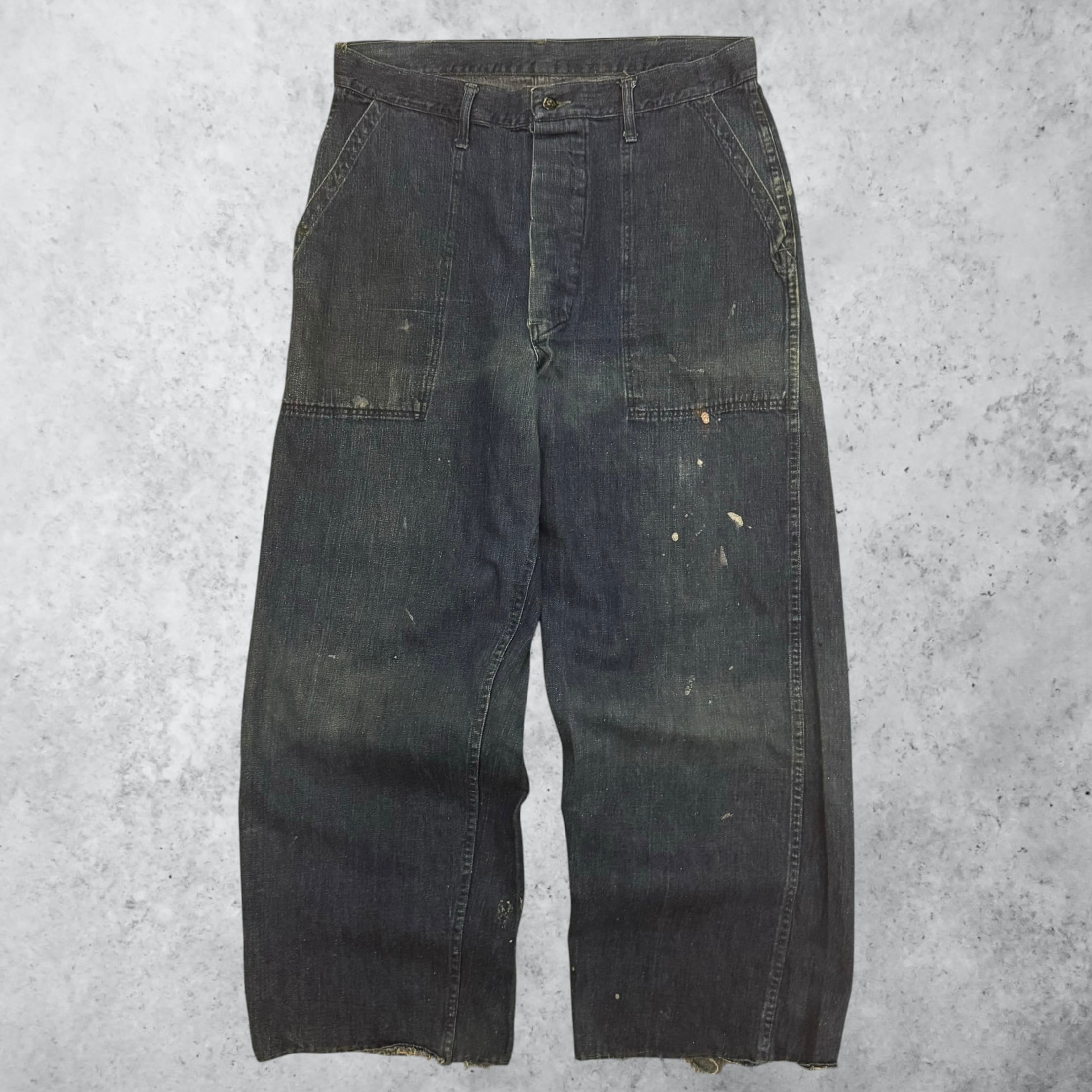 名作】40's U.S.Navy M-45 Denim Baker Pants | spike osu