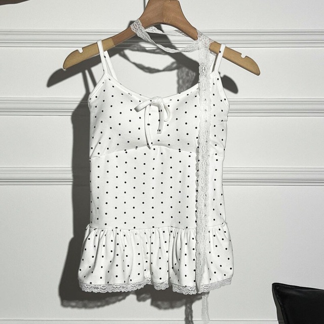 Dot flare bra top　B061