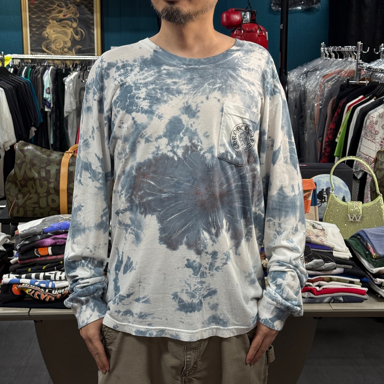 【CHROME HEARTS】クロムハーツ "Tie Dye Malibu Horseshoe" ロングスリーブTシャツ