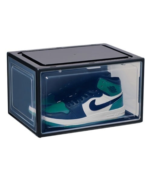 【2個セット】 TRANSPARENT SHOE BOX ”STACK UP SERIES' シューズ ボックス 靴 スニーカー 収納ケース ブラック