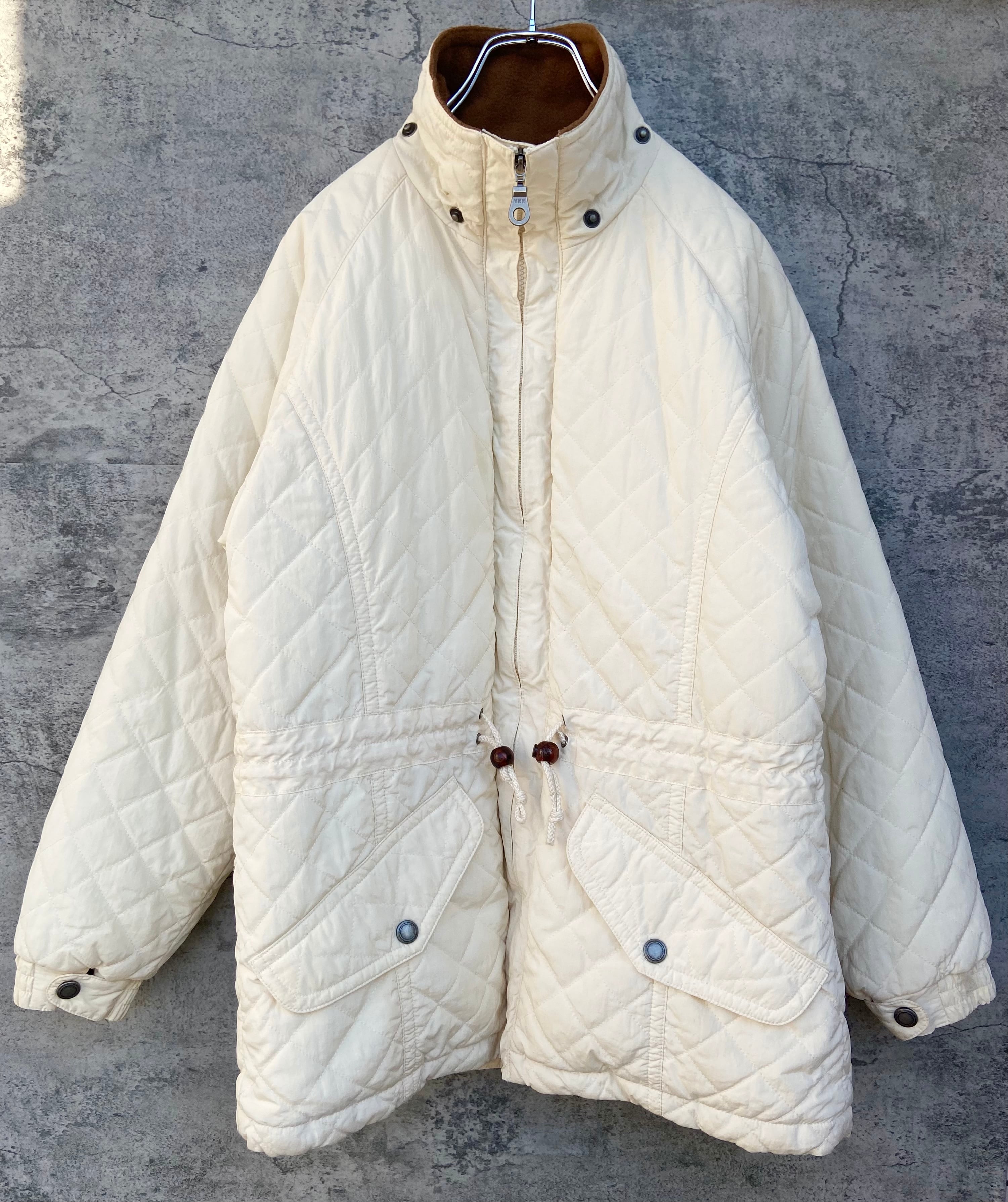 北欧 L.L.Bean エルエルビーン 白 中綿 キルティングジャケット 裏地総