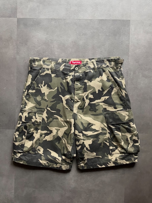 Supreme カーゴショーツ カモフラージュ柄 ミリタリー サイズ34 カーキ系