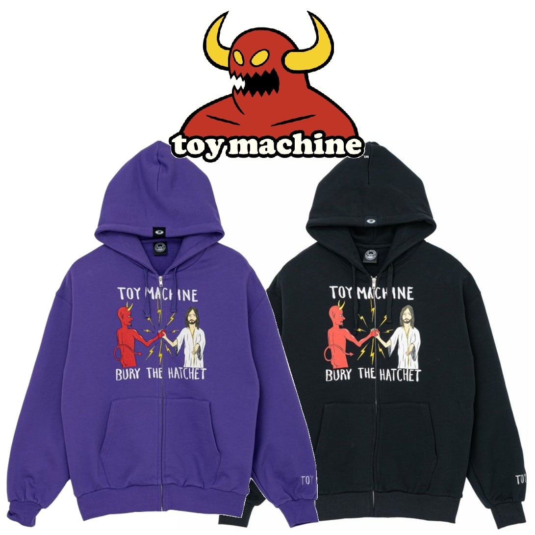 TOYMACHINE 】BURY THE HATCHET SWEAT ZIP PARKA トイマシーン ジップ
