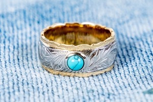 【316L Hawaiian turquoise ring】