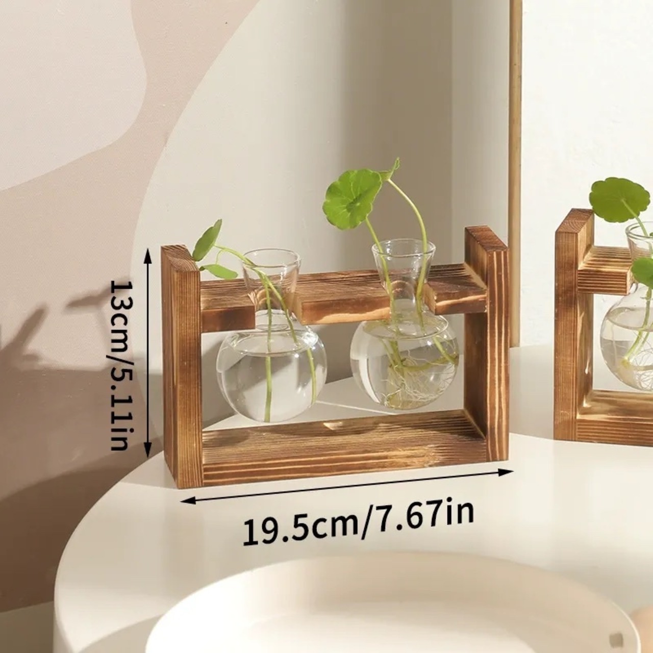 【木製 インテリア 花瓶】無垢材 ディスプレイ スタンド 電球型 北欧テイスト フラワーアレジメント 一輪挿し ミニマリスト シンプル 観葉植物 カフェ ドライフラワー