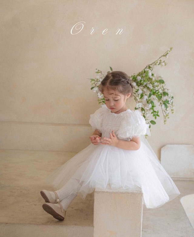 ：˚.꒰ 人気♡おすすめ ꒱.˚  kids【予約商品】2025夏新作 OREN オレン  2色展開 アナイスシャーリングワンピース