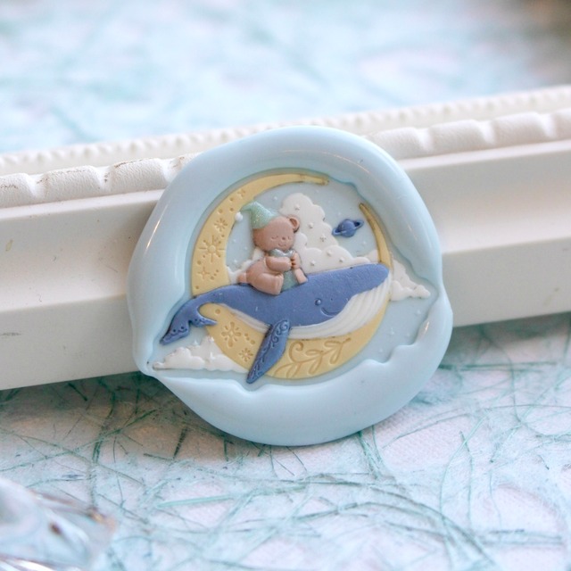 【cotolie.】Wax Seal Stamp │ Dreamy Whale 【25mm】