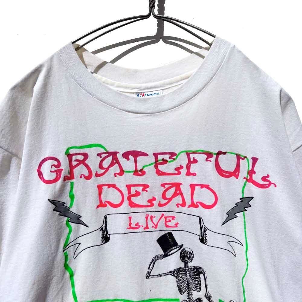 Grateful Dead TシャツHanes USA製 Lサイズ ホワイト Grateful Dead - Made In USA】Vintage Grateful Dead Live T-Shirt
