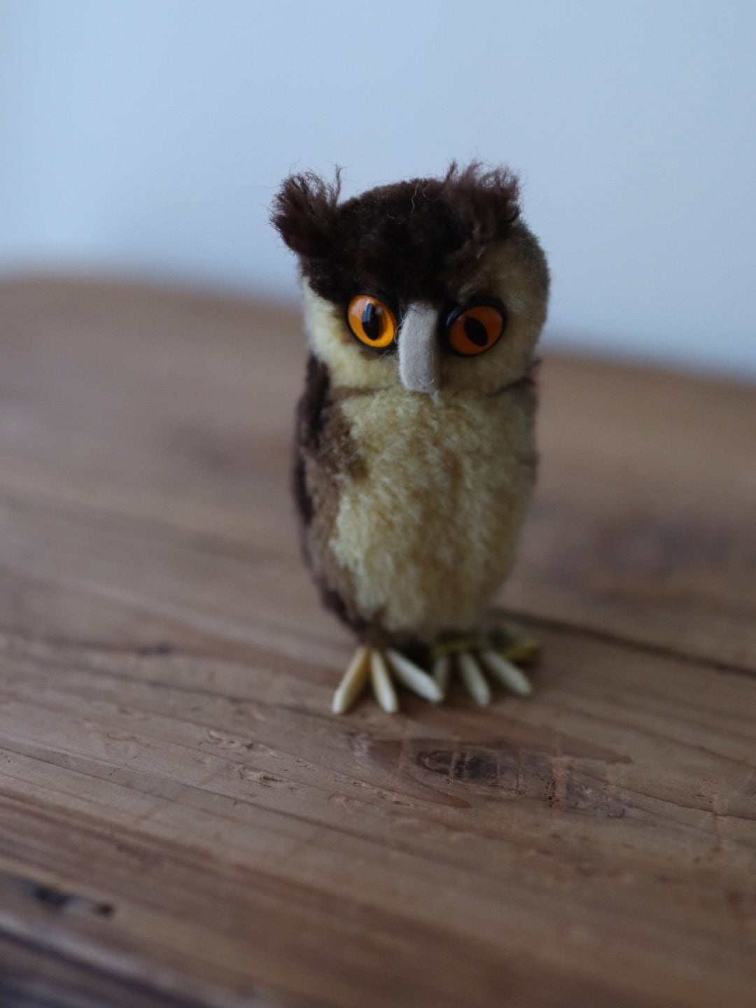シュタイフ ポンポン バード フクロウ Steiff Woolen Owl 9㎝ ヴィンテージ シュタイフ ふくろう