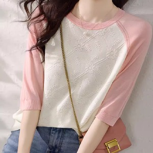 【送料無料】 Tシャツ トップス ゆったり 半袖 Uネック Aライン フレア プルオーバー ニット 薄手生地 花柄 かわいい 大人可愛い 大人女子 こなれ感 シンプル カジュアル 大人 上品 おしゃれ お洒落 ラフ コンサバ フェミニン ガーリー デート お出かけ お茶会 女子会 休日 授業参観 夏 30代 40代 女性用 レディース 着回し プチプライス デイリーユース 普段使い ファッション 定番アイテム 着痩せ ピンク