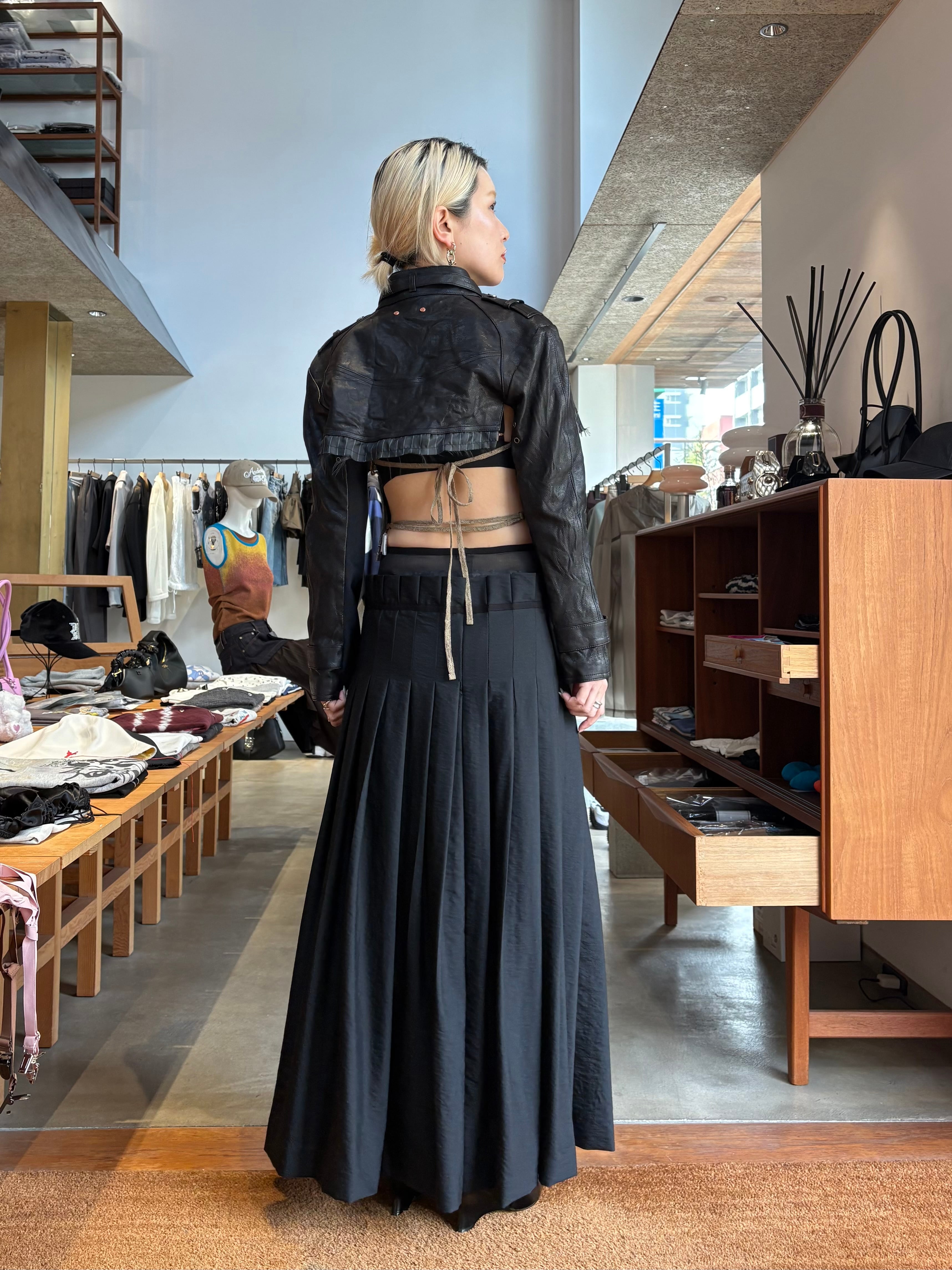 26SS】FETICO フェティコ / プリーツスカート マキシ丈 / PLEATED MAXI