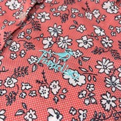 Paradiso パラディーゾ ゴルフ 花柄 総柄 半袖 ポロシャツ サイズ M /ピンク系/レディース