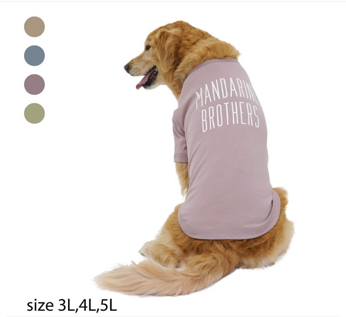サイズ3L.4L.5L【BASIC COOL T-SHIRT】MANDARINE BROTHERS 犬服　ドッグウェア　大型犬　大型犬服