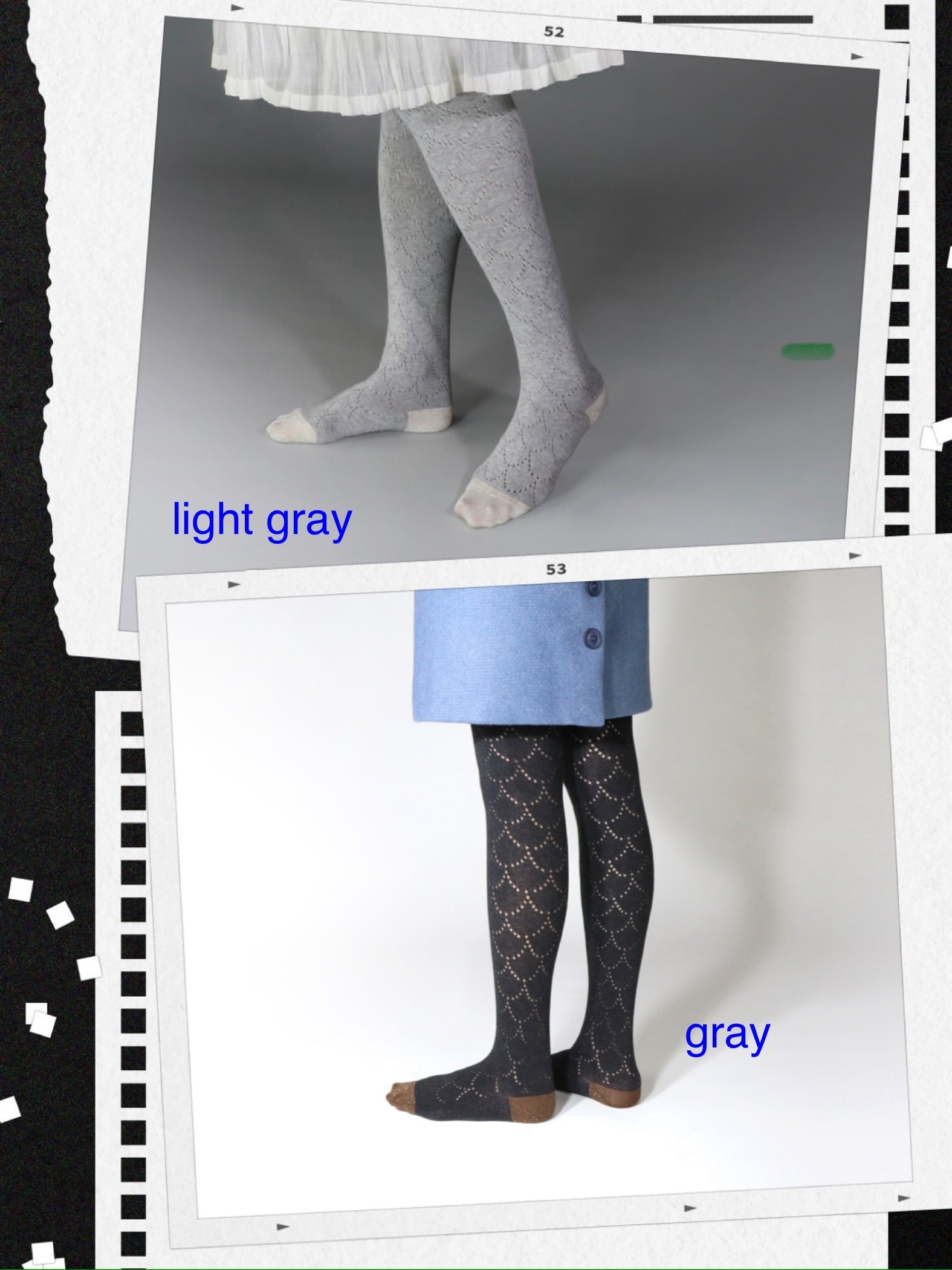 クリボテラ タイツ // poisson COTTON /ポワソン コットン / gray