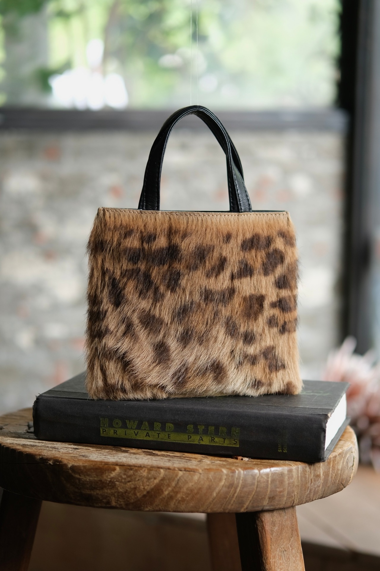 IORI/"LOEWE" 2face mini hand bag/leather × haircalf