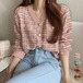【日本倉庫即納】 チェック柄 ニット カーディガン春秋冬