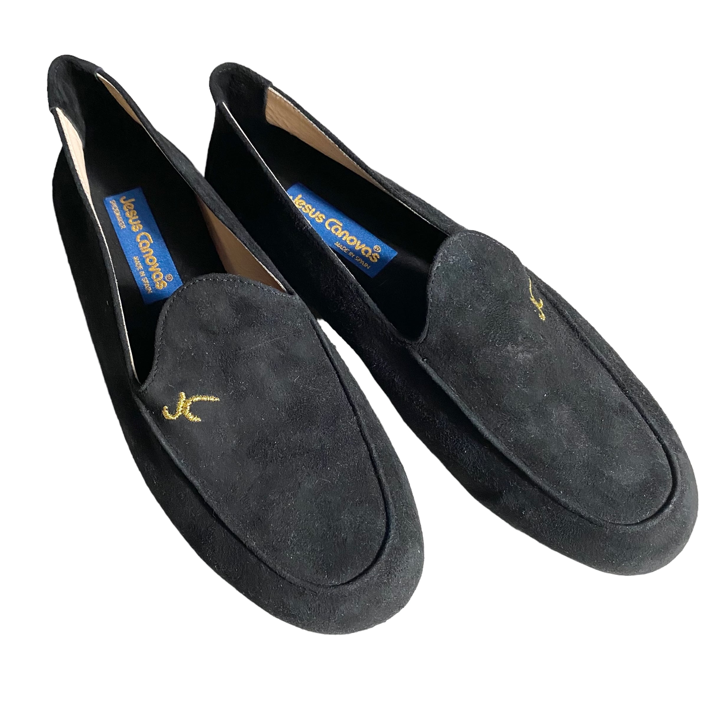 JESUS CANOVAS black nubuck slip-ons | NOIR ONLINE