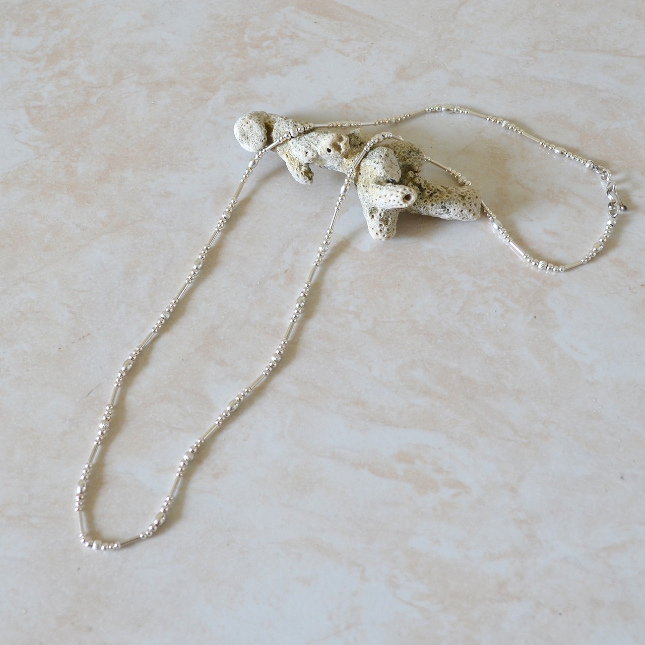 Tube Beads Necklace(Slimmer) (60cm)