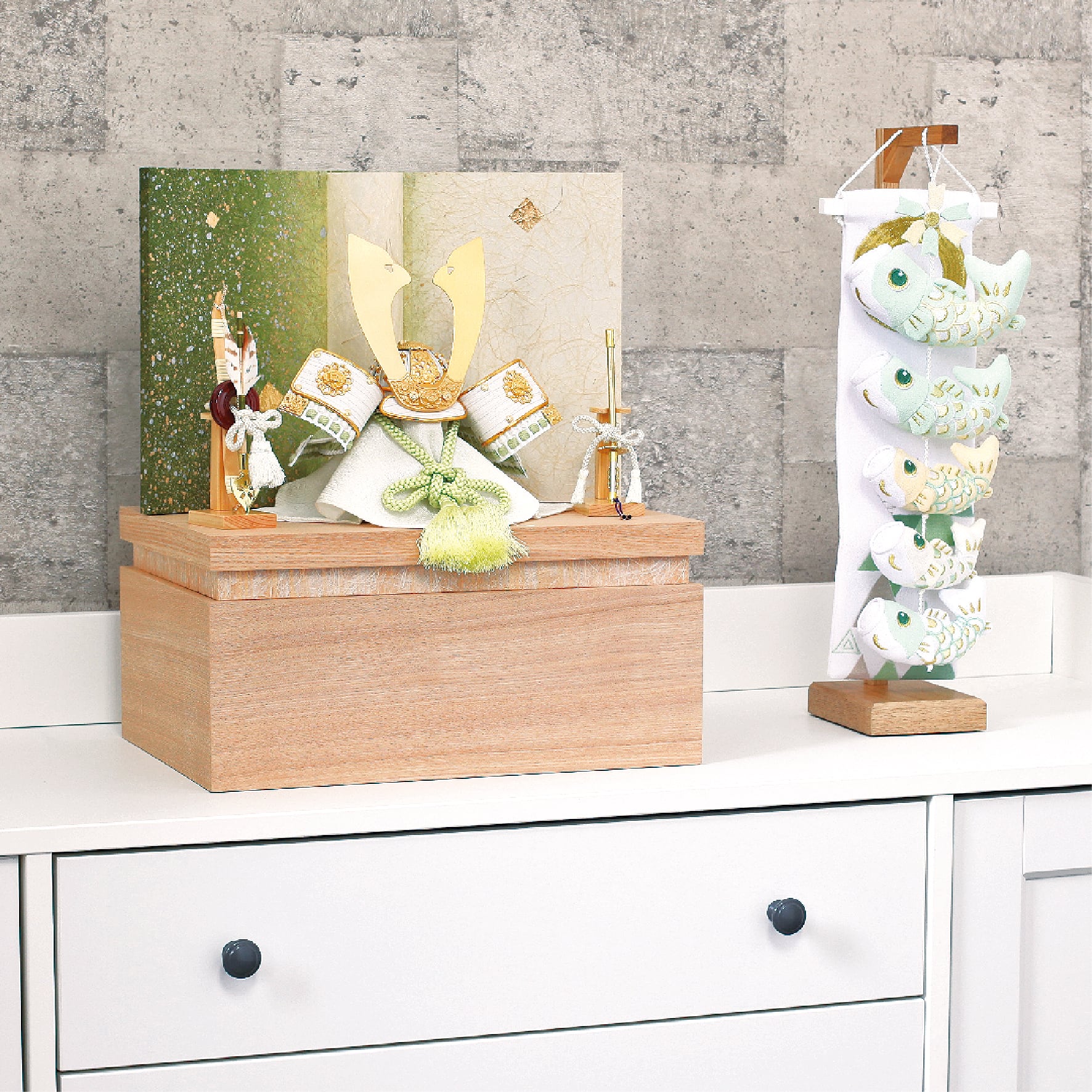 五月人形〈小型収納飾り〉長瀬兜