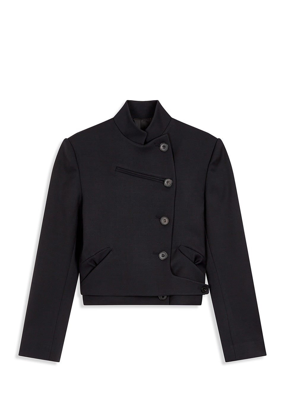 OPEN YY] WOOL DOUBLE-BREASTED BLAZER, BLACK 正規品 韓国