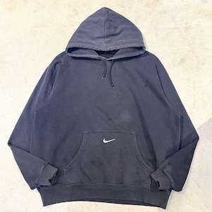 1990s~ NIKE SWEAT PARKA BLACK SWOOSH