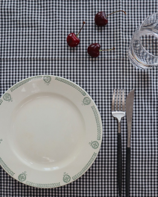 faïencerie de Castres 南仏 カストル窯 葉っぱのガーランドの平皿プレート /B