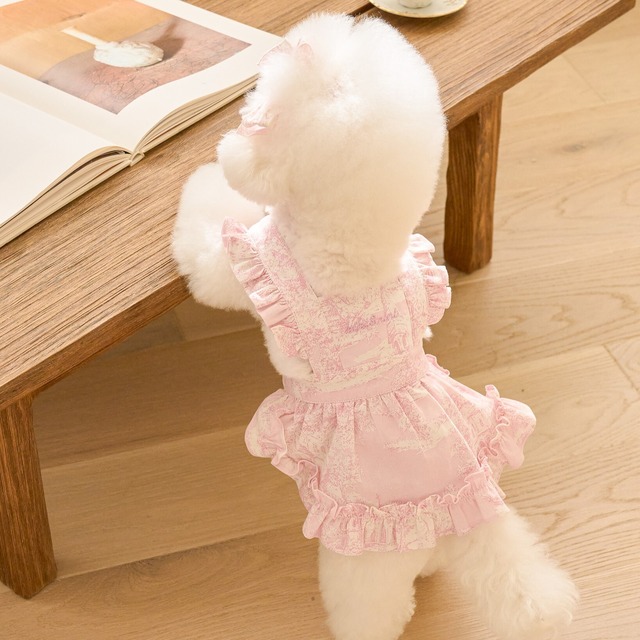 【予約】[kiki&nini] toile de joy overall dress (baby pink)