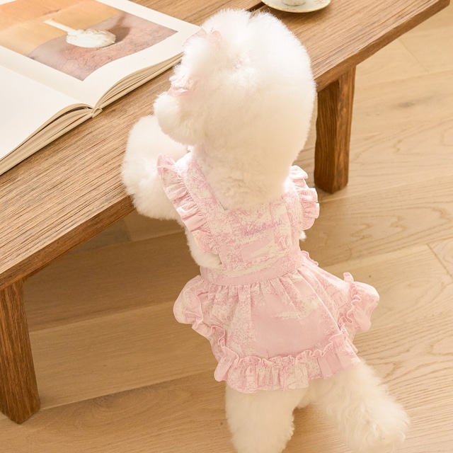 【予約】[kiki&nini] toile de joy overall dress (baby pink)