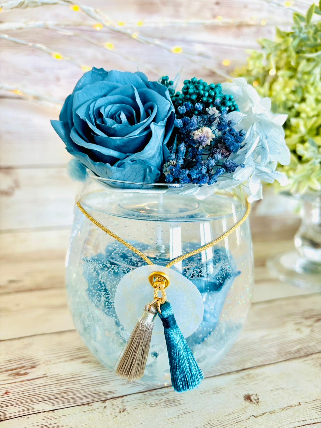 シャンパンローズ アンティークブルー