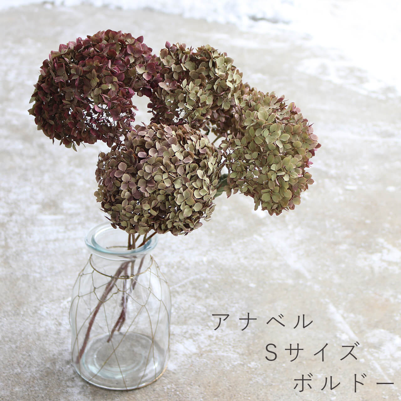紫陽花 リース アナベル紫陽花 スワッグ ブーケ （富良野花七曜 