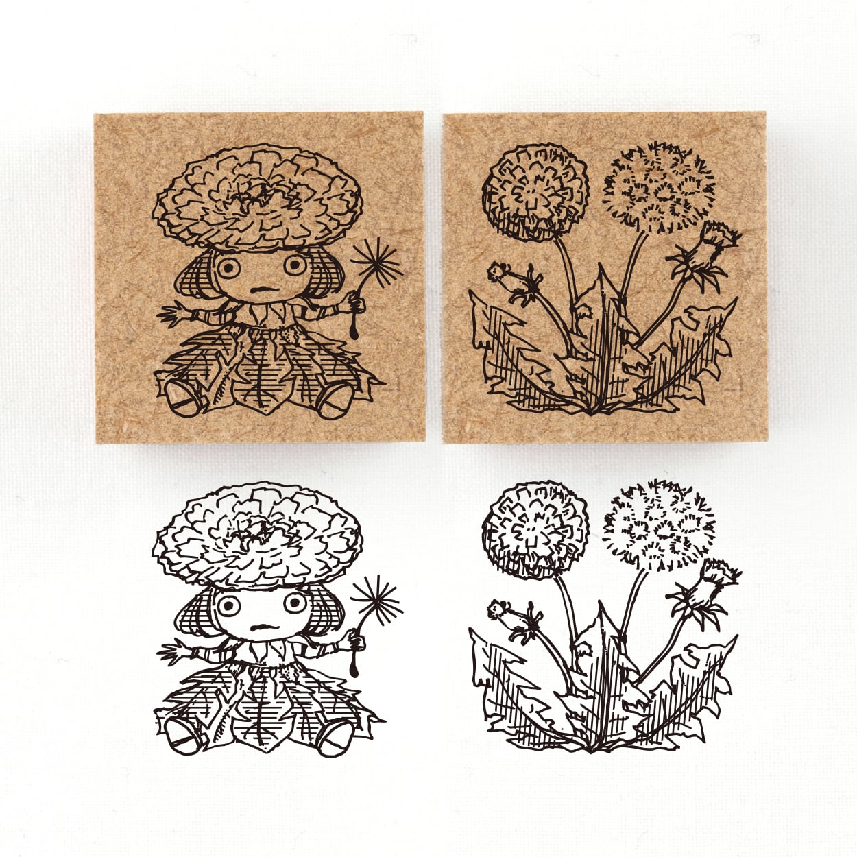 『タンポポの精霊 タンル Tanl』花の精霊フローラニマ達のスタンプ 30×30mm