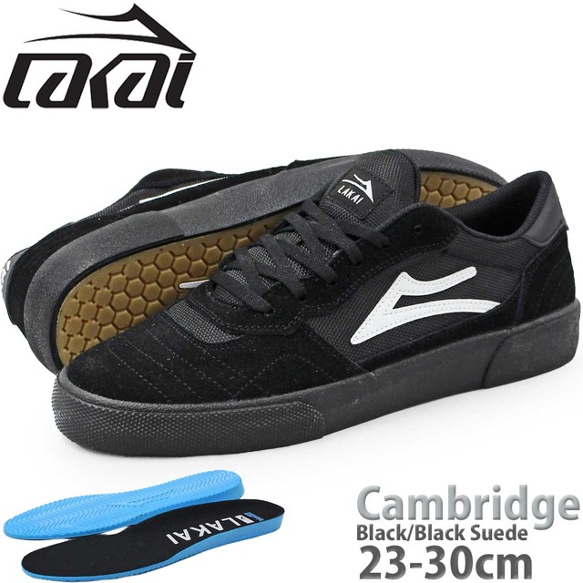ラカイ ケンブリッジ│23-30cm│ブラック/ブラック スエード Lakai Cambridge メンズ スケボー シューズ スケシュー スニーカー スケートボード スケート ローカット 人気モデル